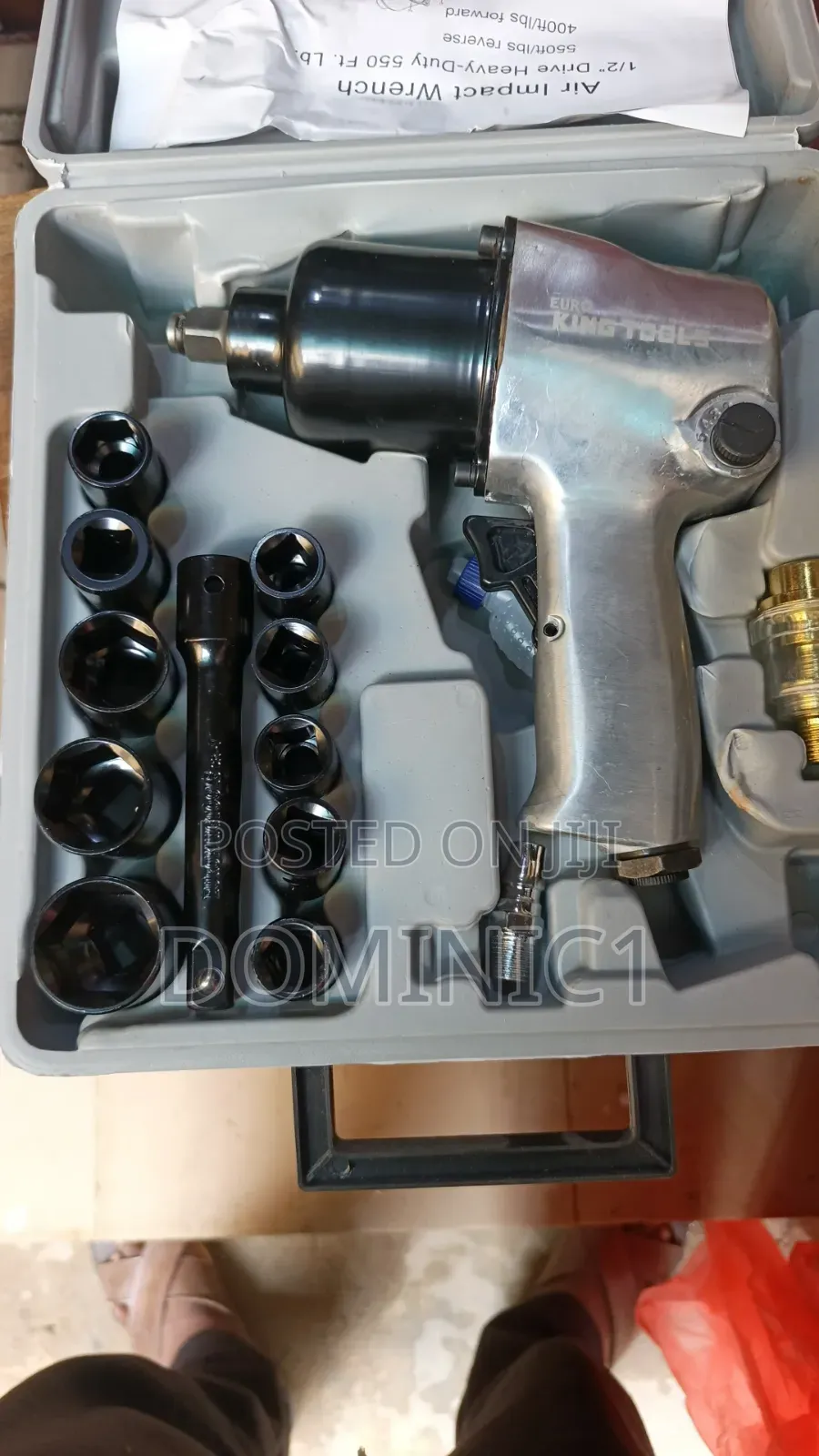 Euro King Tools 1/2" Air Impact Wrench Set,