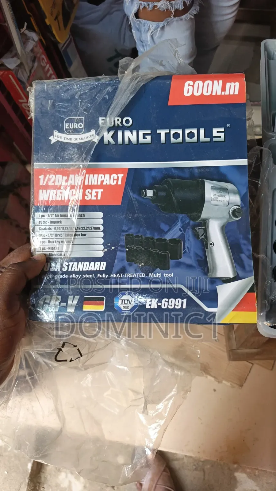 Euro King Tools 1/2" Air Impact Wrench Set,