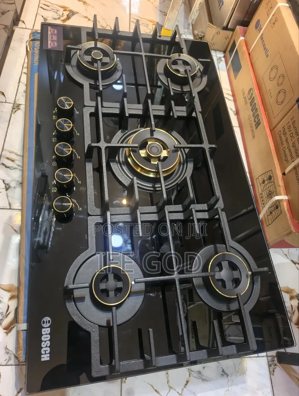Bosch 2026 Model Built-in With Safety Devices 5 Burners Gas Cooker Hob