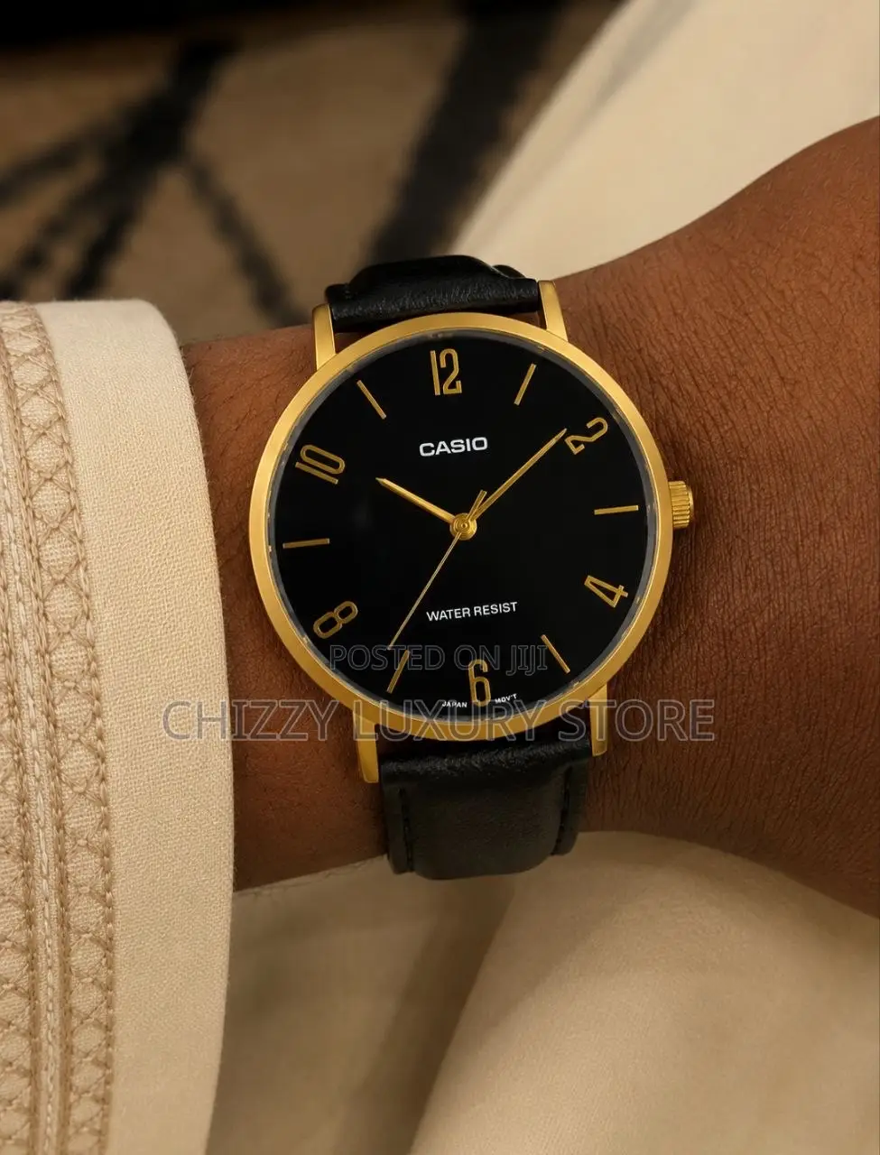 Casio Authentic Quality Luxury Men Genuine Leather Wristwatch