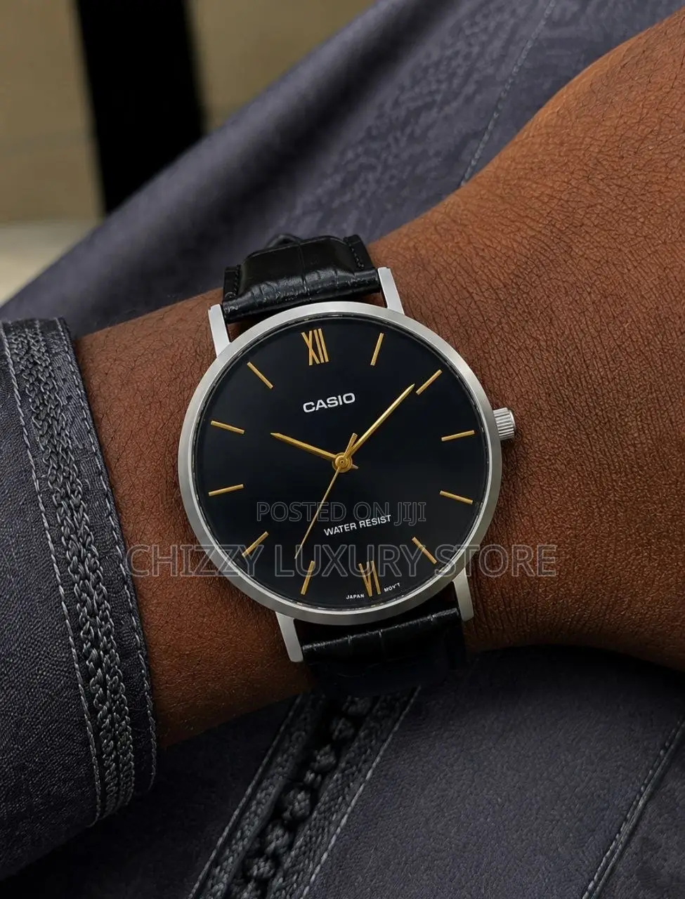 Casio Authentic Quality Luxury Men Genuine Leather Wristwatch