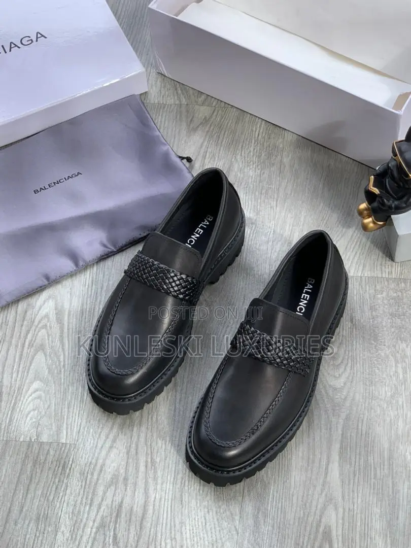 Original Balenciaga Woven / Leather Chunky Sole Shoes