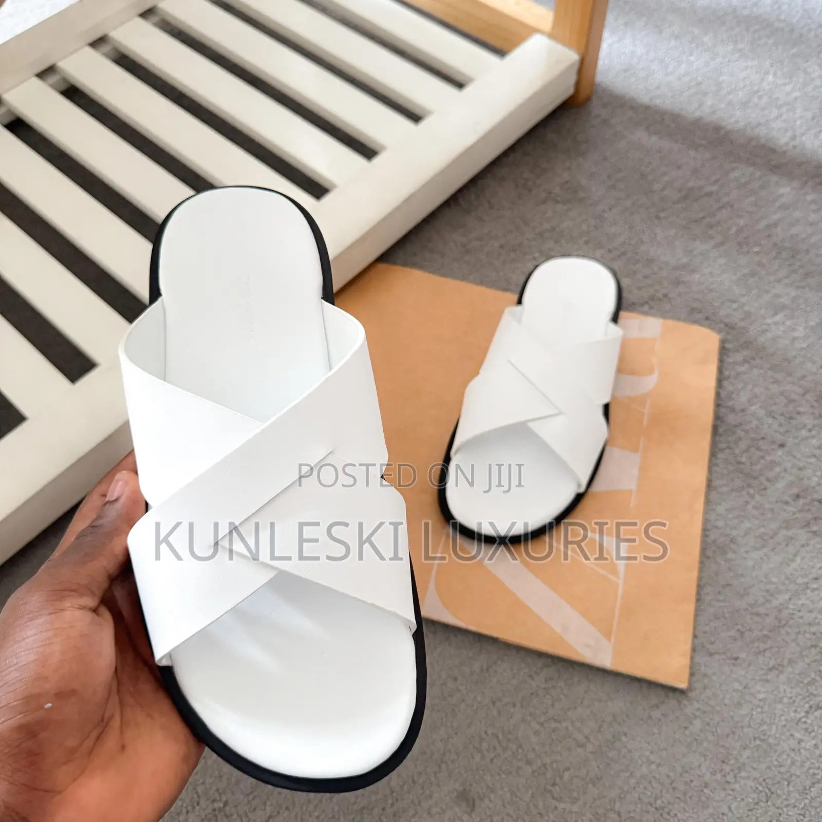 Original New Zara Leather Slippers