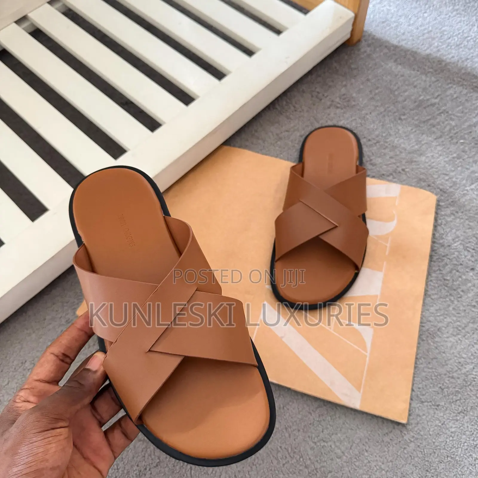 Original New Zara Leather Slippers