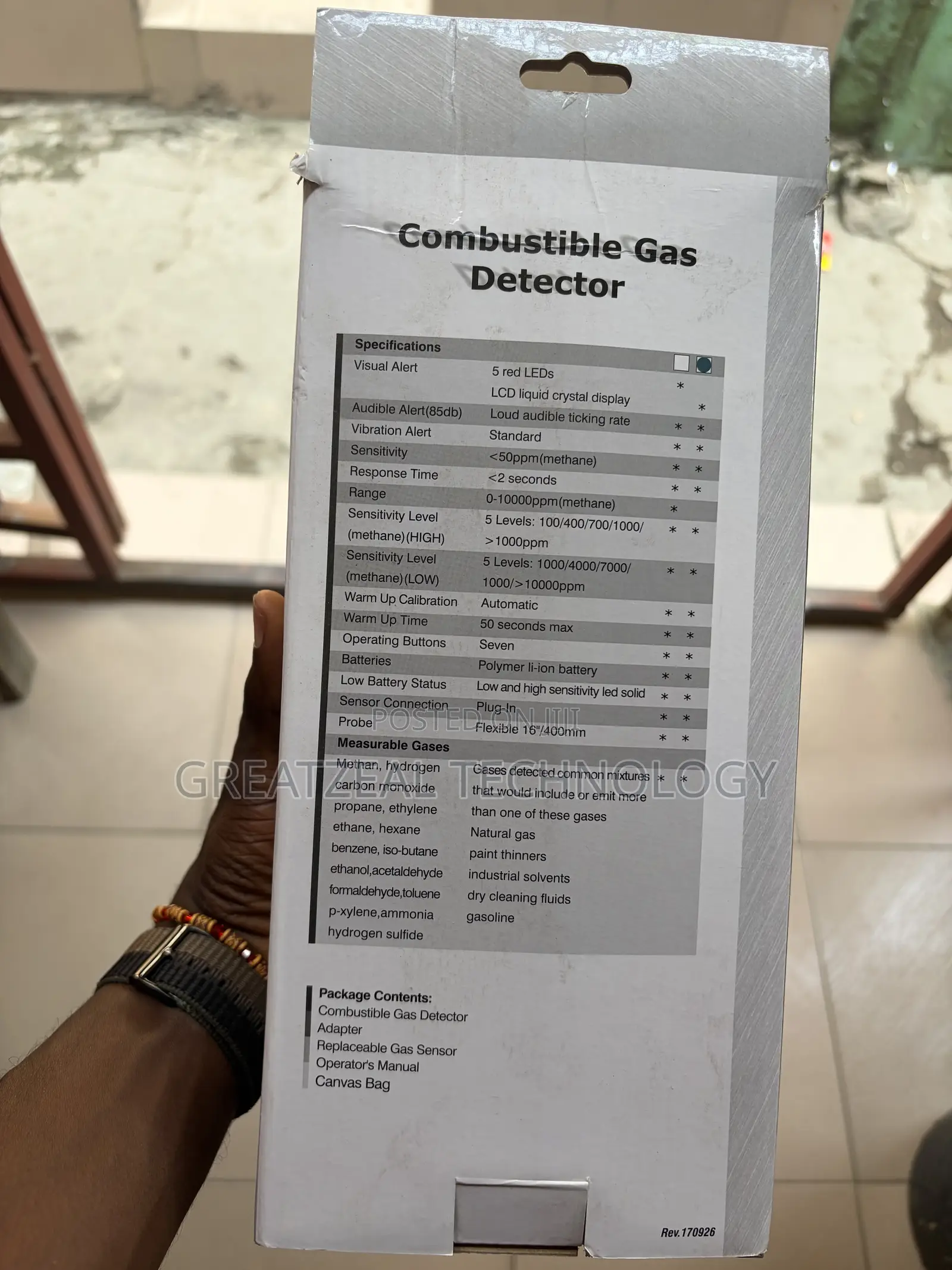 Combusting Gas Detector
