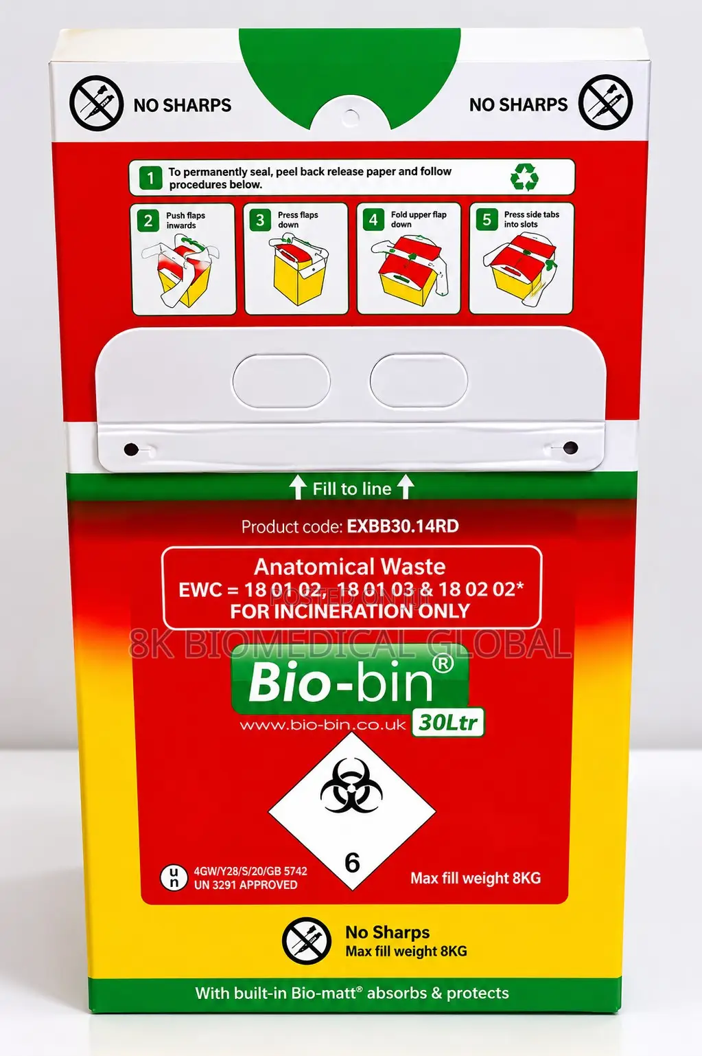 Bio-Bin 30l Clinical Waste Bins (10 Bins Per Box)