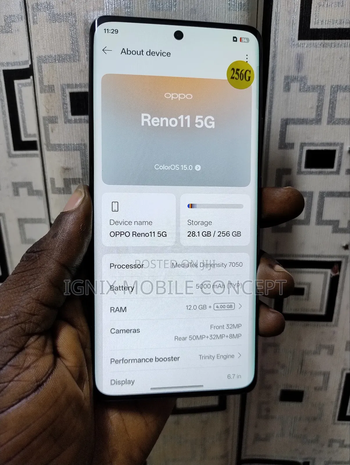 Oppo Reno11 256 GB Gray