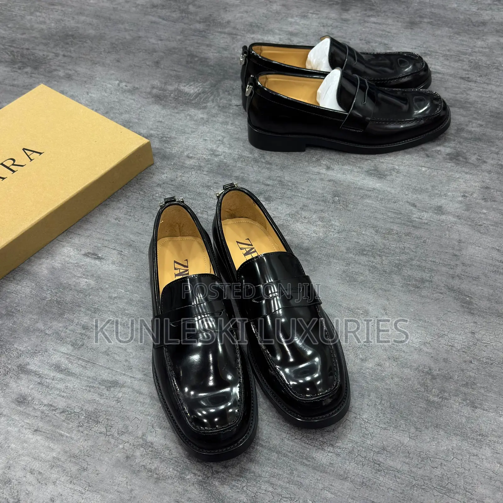 Original Zara Patent Leather Shoes for Men