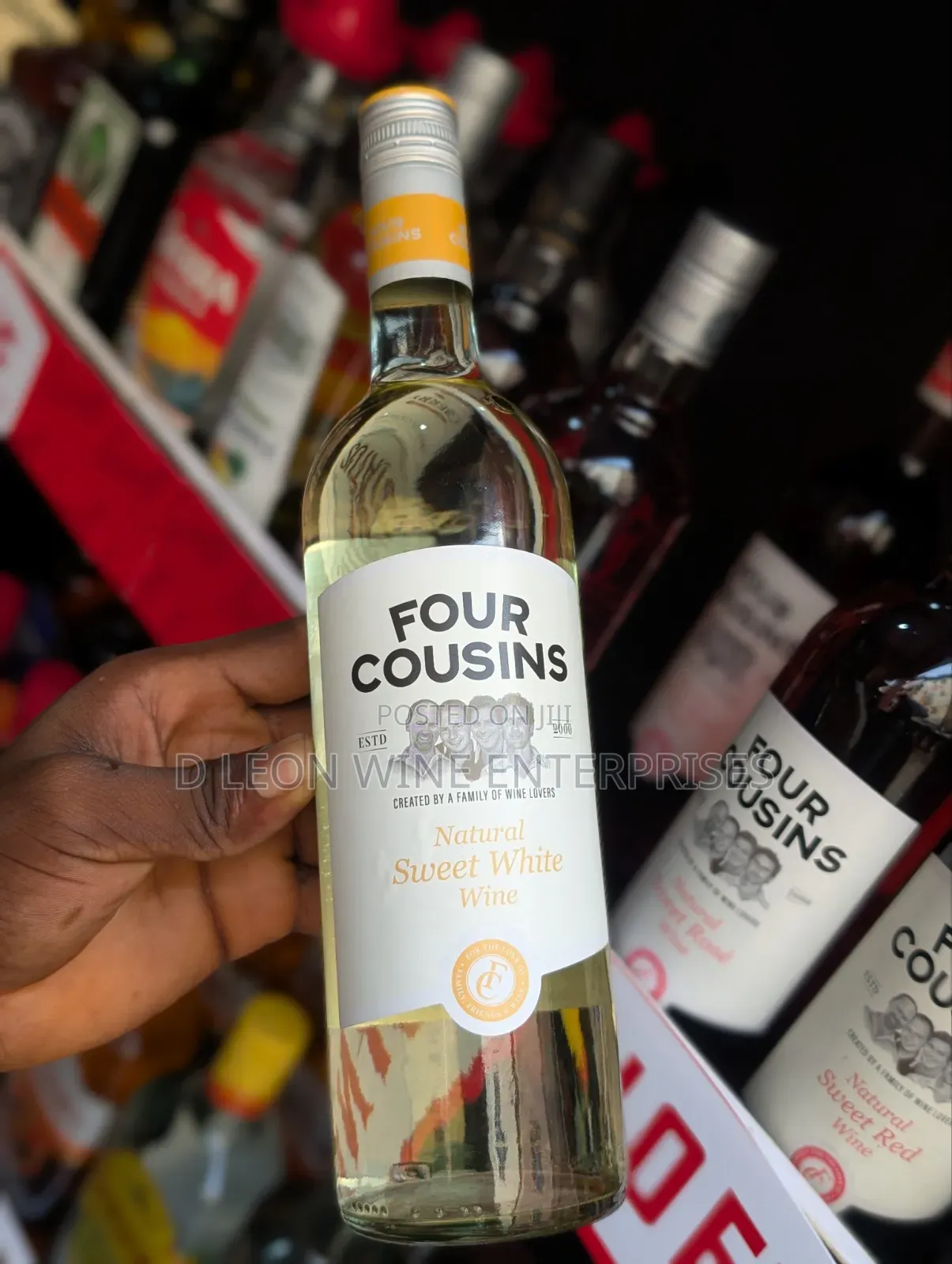 Four Cousins Sweet White Wine Cartoon by ( 12 Bottles )
