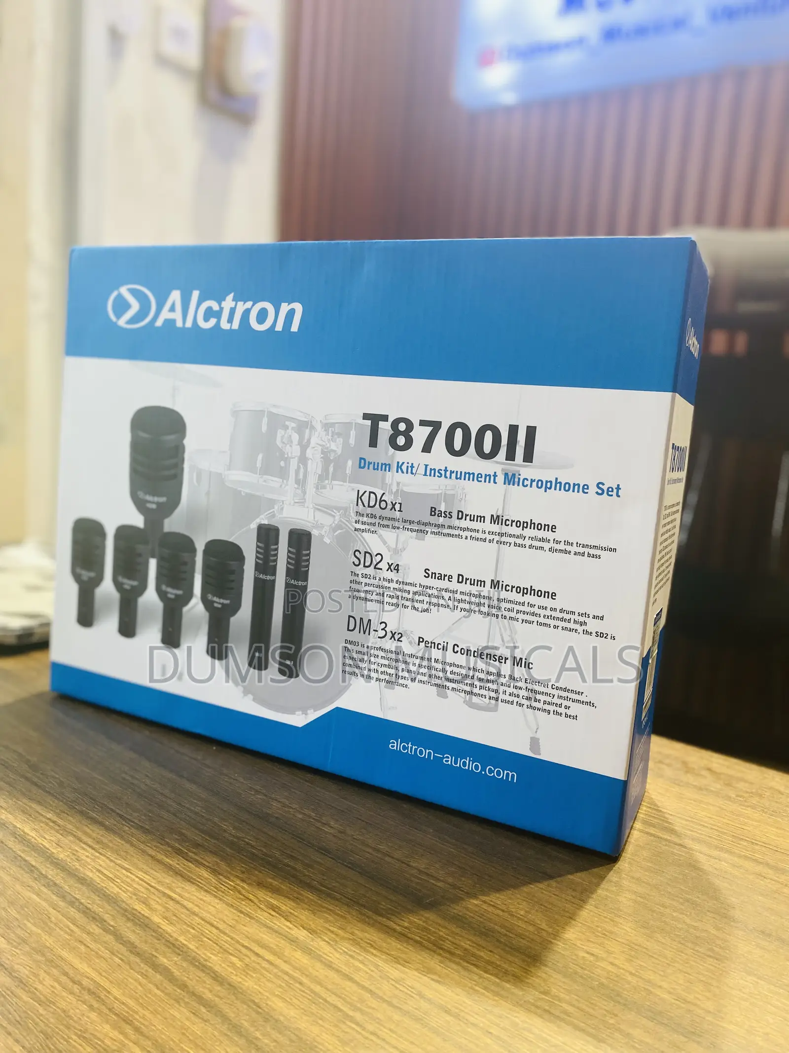 Alctron T8700ii Professional Drum Instrument Microphone Kit 7 Piece