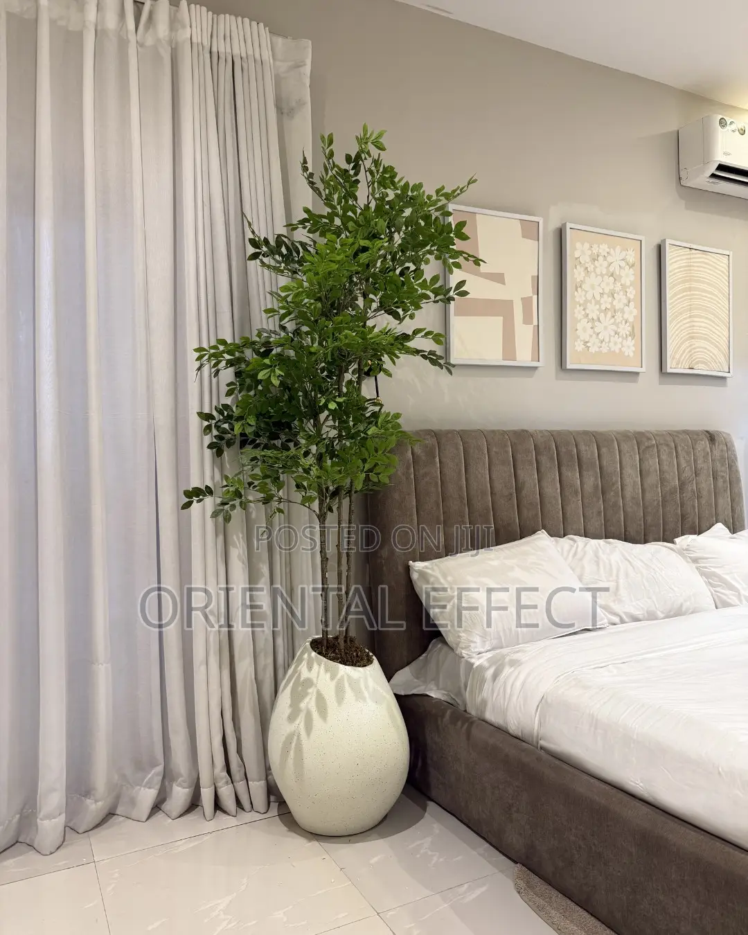 Pale Mango Pot Artificial Pumila Tree | Luxury Décor Nigeria