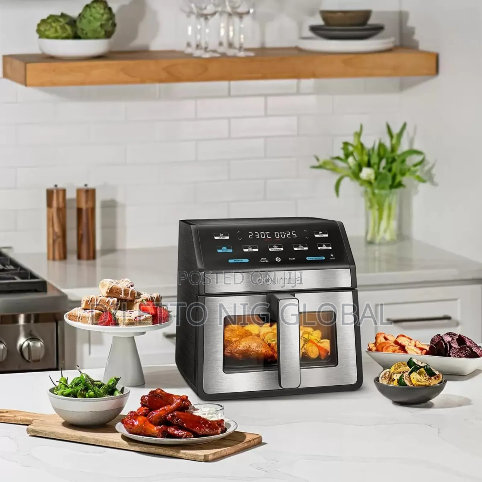Gourmia Digital Air Fryer, 7.5 Liter With Window and Light,