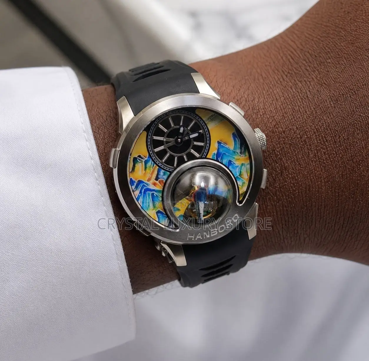 Hanboro Authentic Quality Luxury Men Chronograph Wristwatch