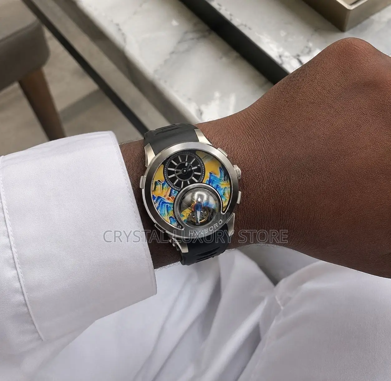 Hanboro Authentic Quality Luxury Men Chronograph Wristwatch