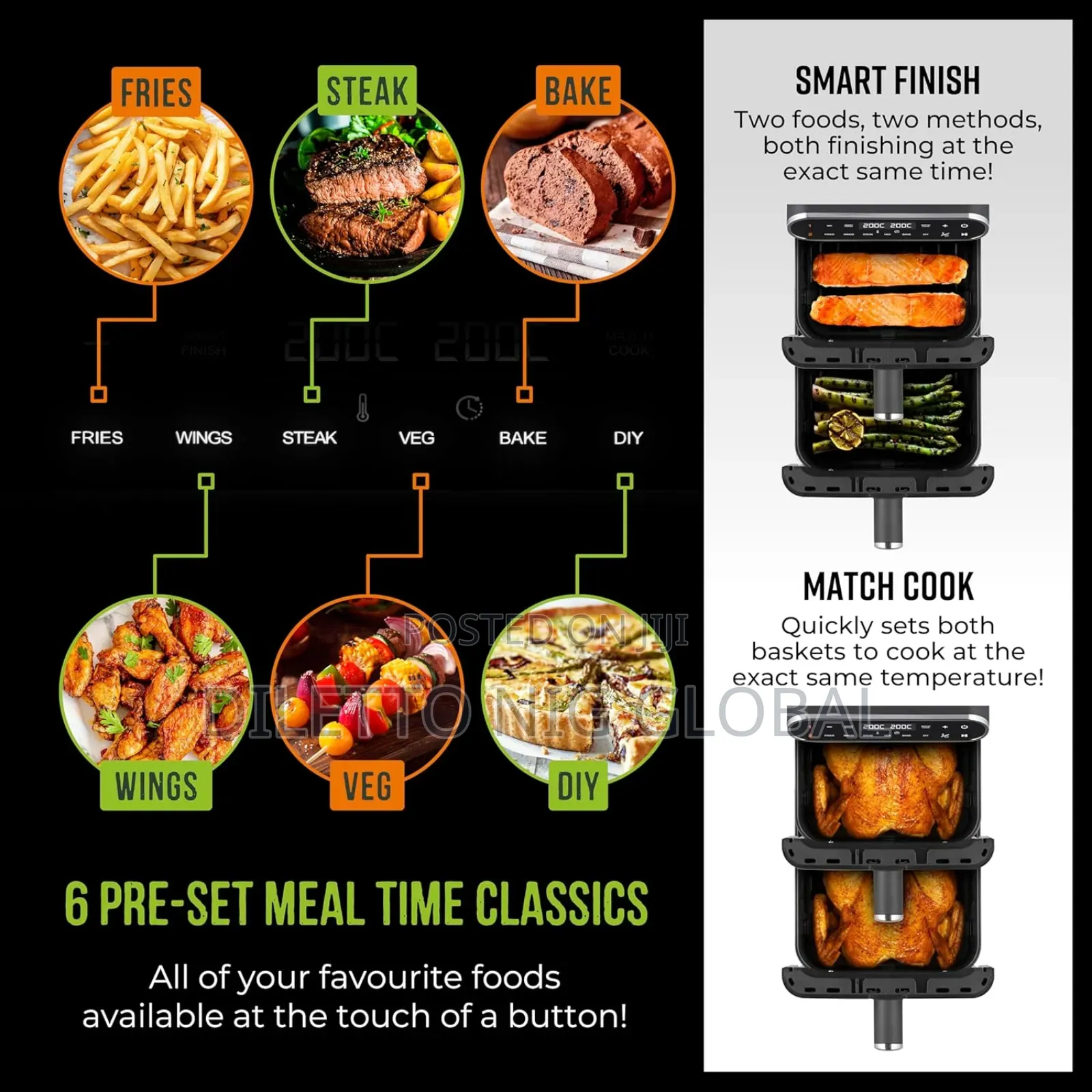 Tower Vortx Xl Dual Stack Air Fryer With Digital Control Panel