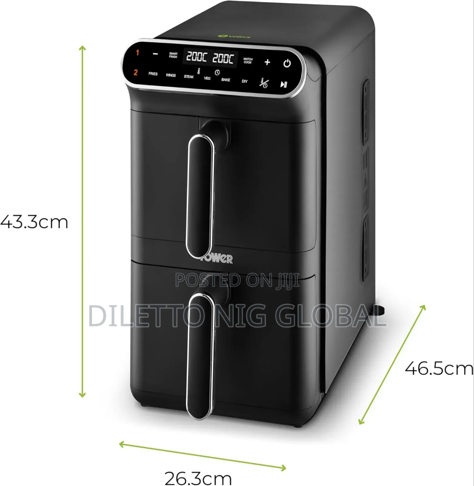 Tower Vortx Xl Dual Stack Air Fryer With Digital Control Panel