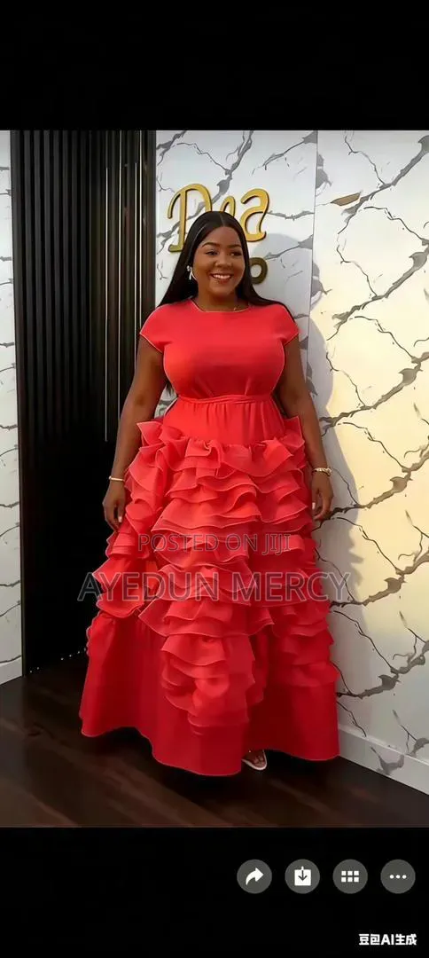 Lux Ruffles Ladies Gown