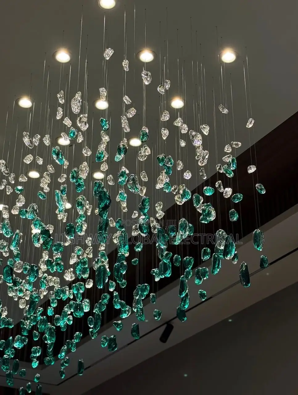 Modern Colorful Decorative Crystal Stone Chanderlier