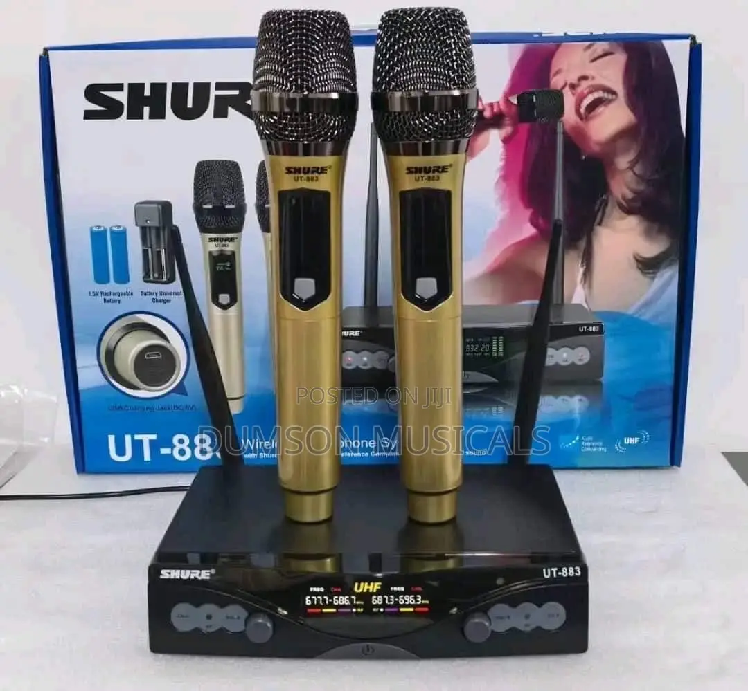 Shure Ut-883 Wireless Microphone With 2handle Uhf 200mtres