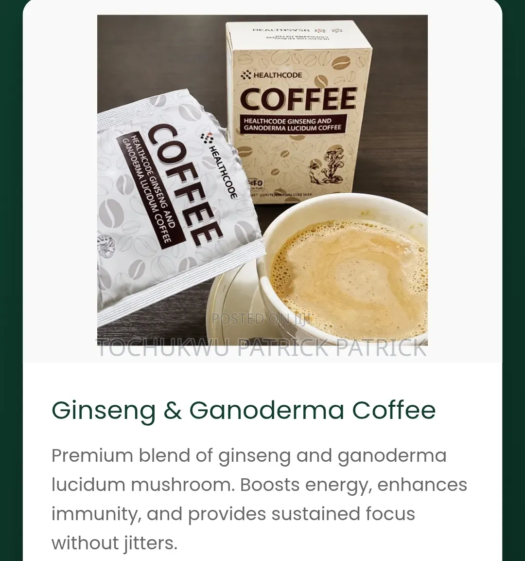 Ginseng Ganoderma Coffee