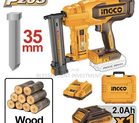 Ingco Cordless Brad Nailer 35mm Nail Gun 20volts
