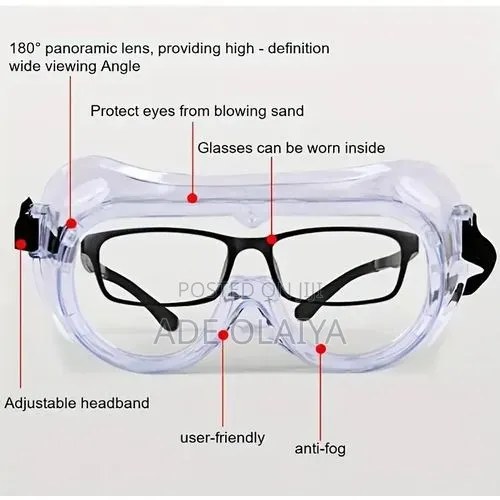 Clear Safety Goggles / Glasses - Anti Fog & Scratch
