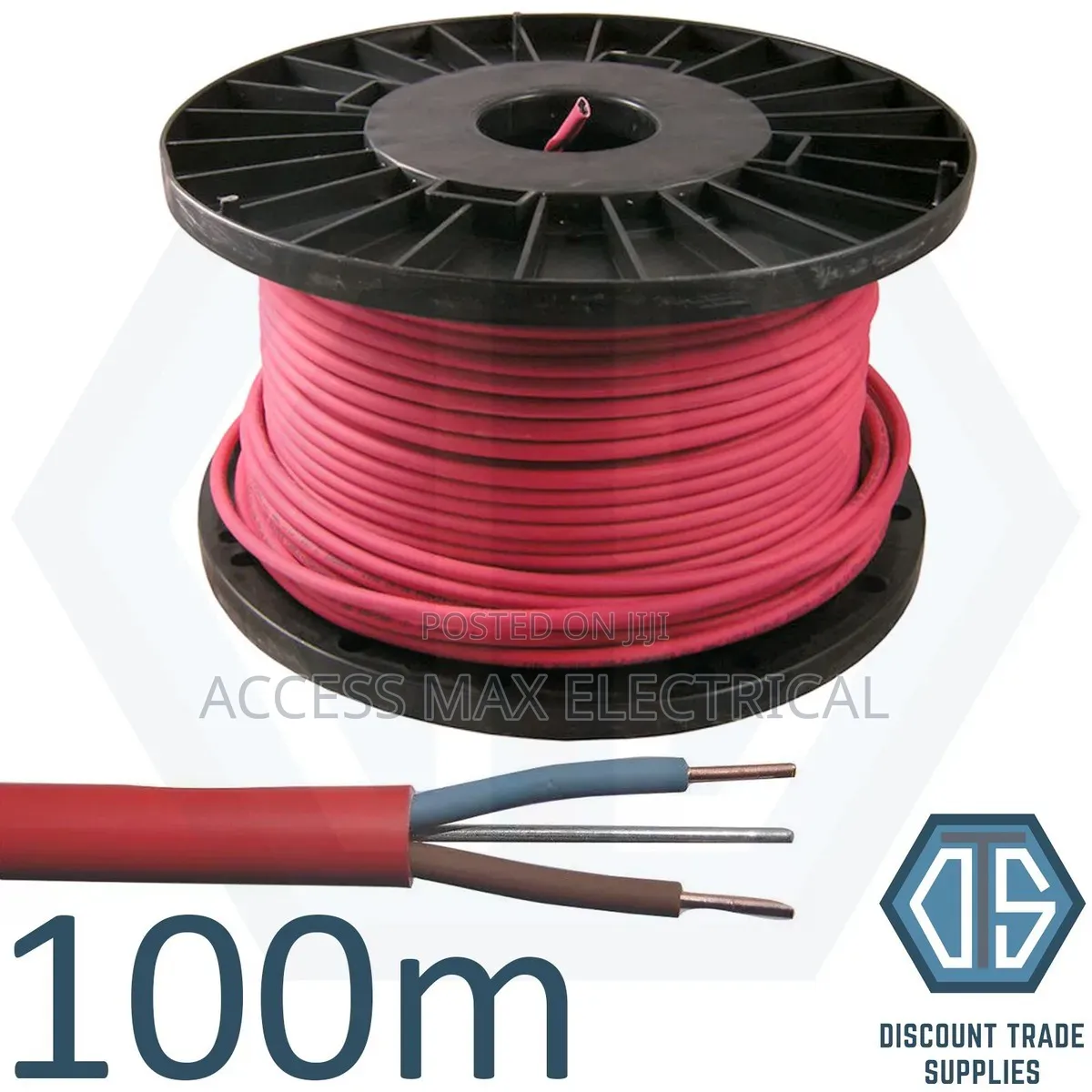 1.5mm 2 Core No Burn Fire Alarm Cable by 100 Meters
