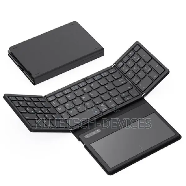 B055 Ergonomic Wireless Rechargeable Folding Keyboard Bt Touchpad