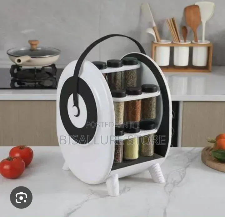 18 Jar Rorating Spice Rack
