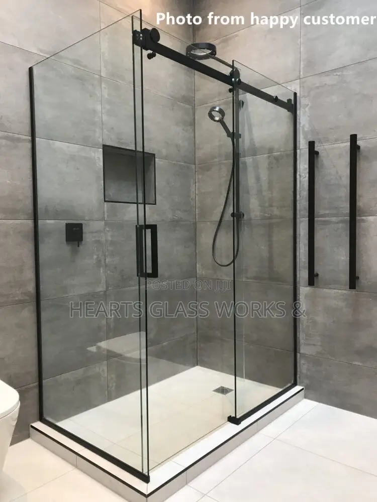 Premium Frameless Shower Enclosure – Tempered Glass,Installed.