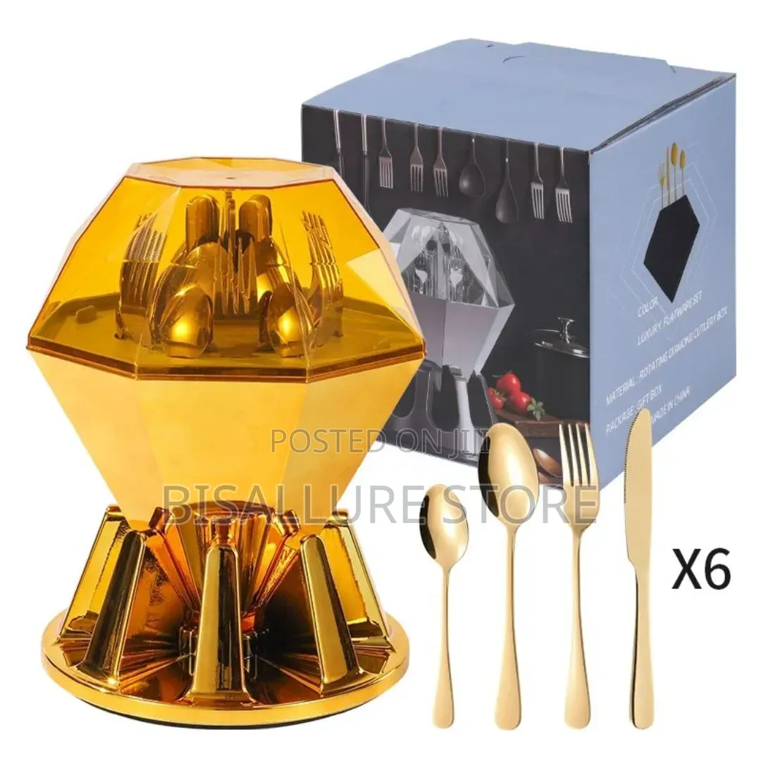 Diamond Shape Cutlery Set - 24 Pieces