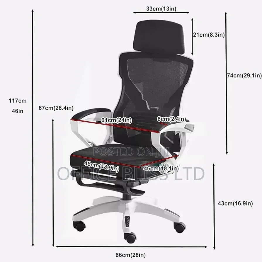 Newly Egornomic Swivel Office Chair With Leg Rest
