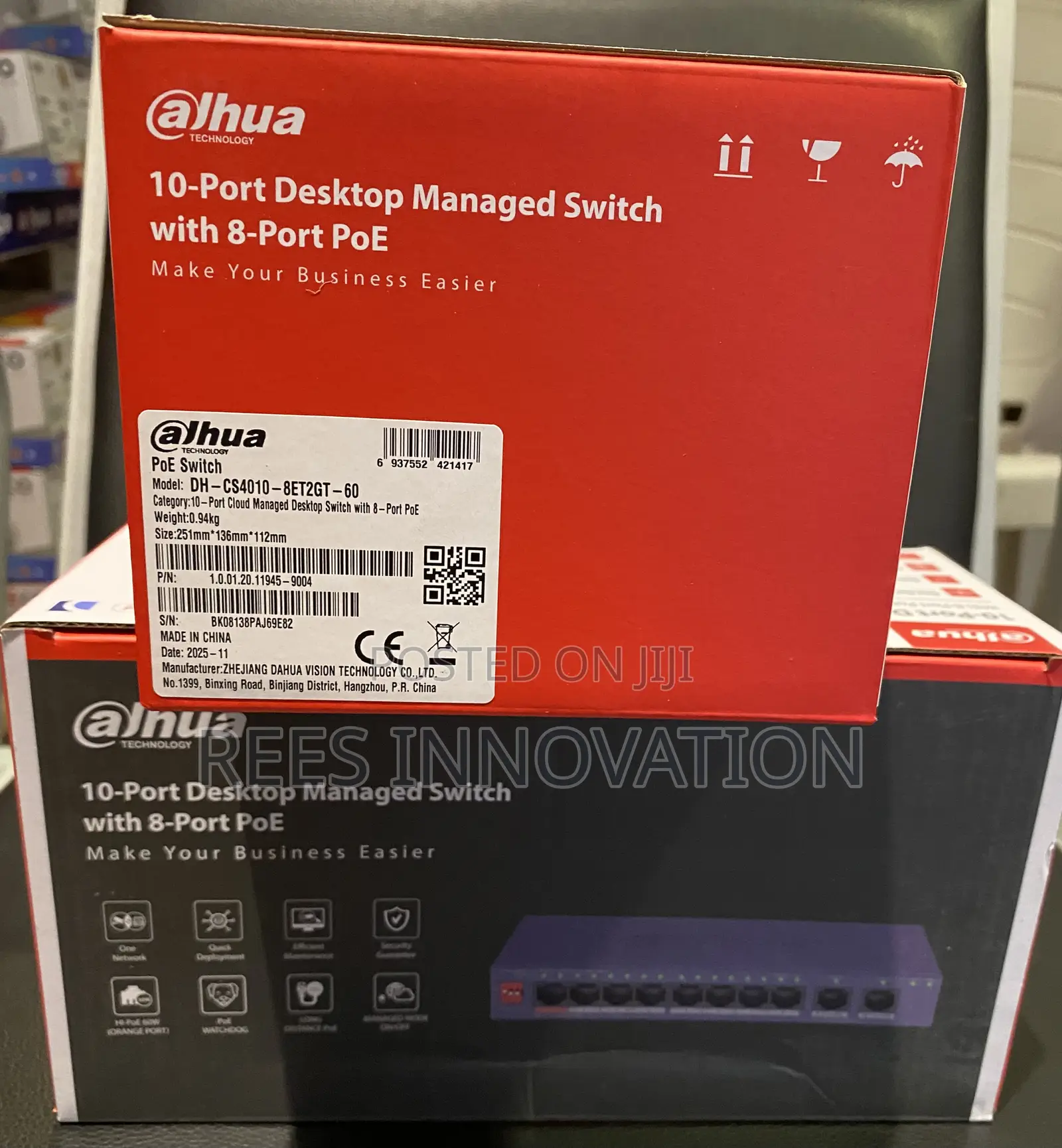 Dahua 10-port Managed Poe Switch (8-port Poe)