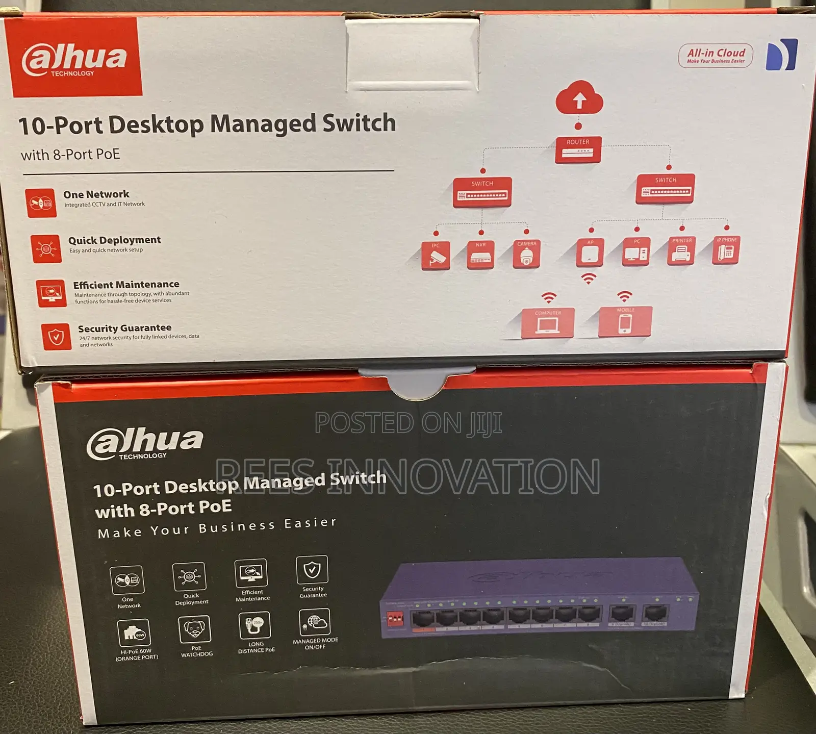 Dahua 10-port Managed Poe Switch (8-port Poe)