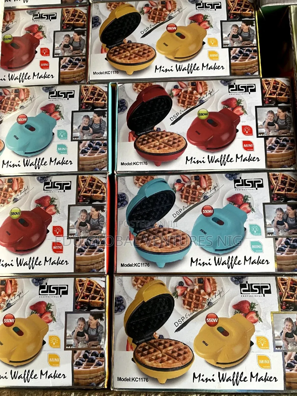 DSP Mini Waffle Maker. 550watts, Different Colours.