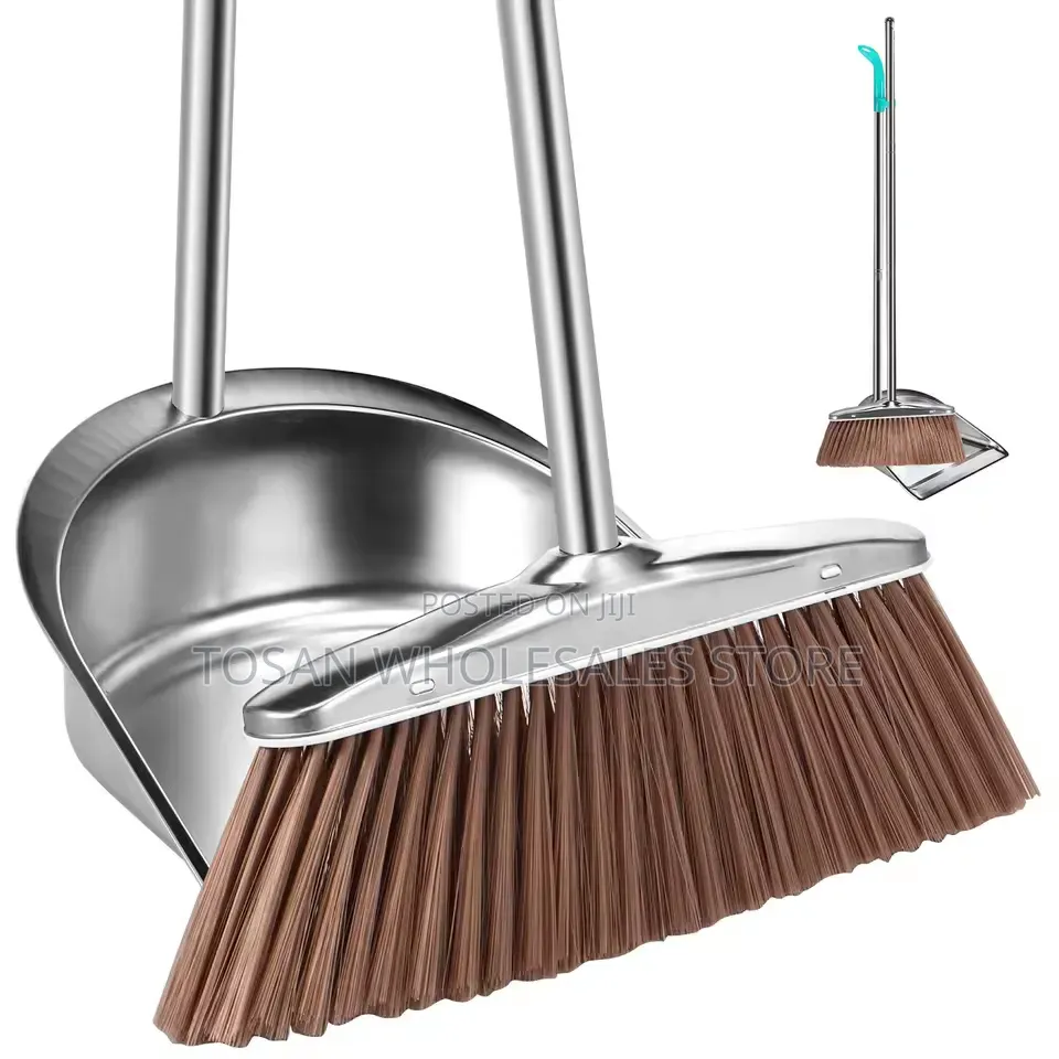 Luxury Gold Broom and Dustpan Set.
