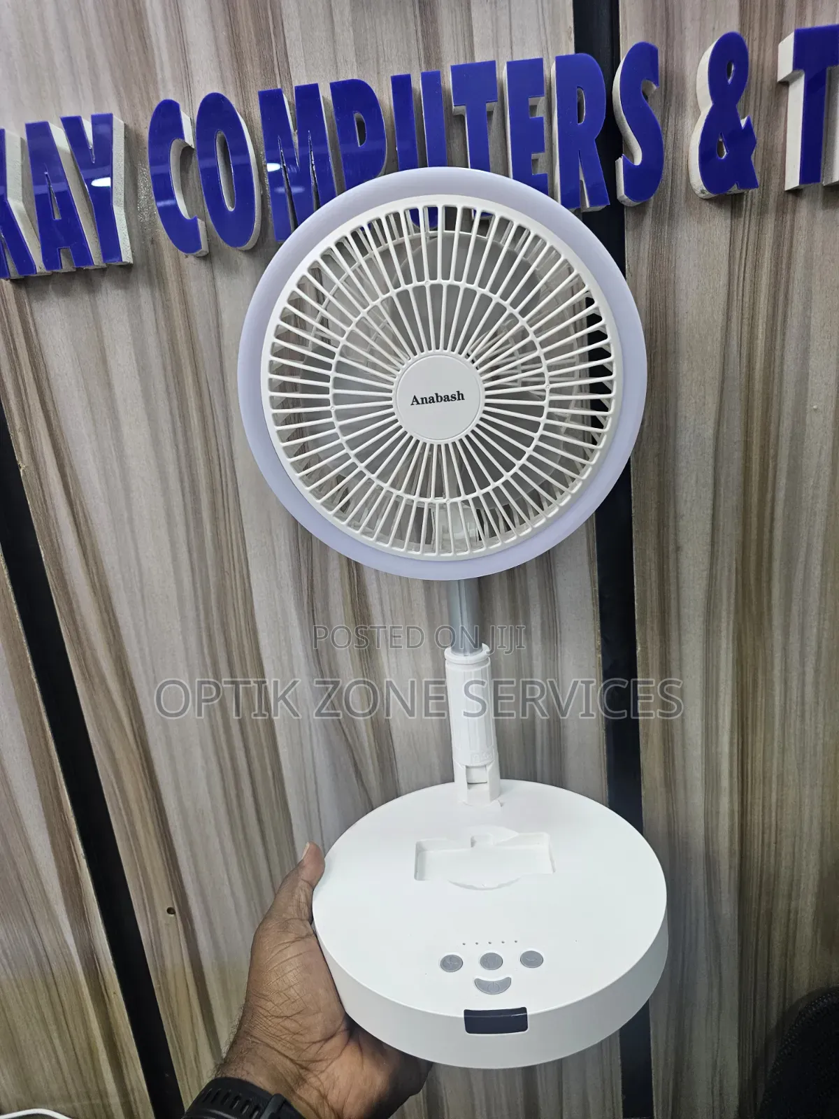 Anabash 8 Inches Rechargeable Table Fan With Remote