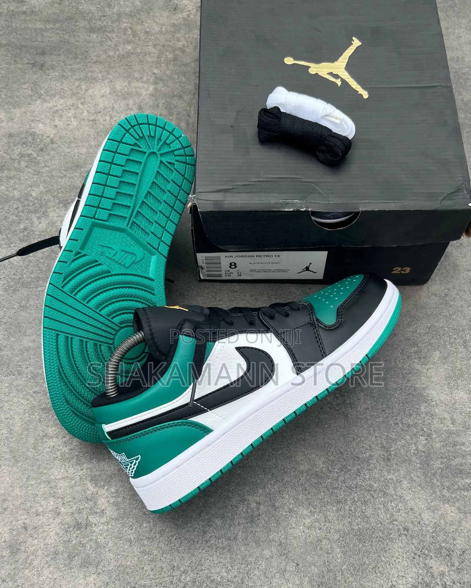 Original Air Jordan 1 Low Green Toe