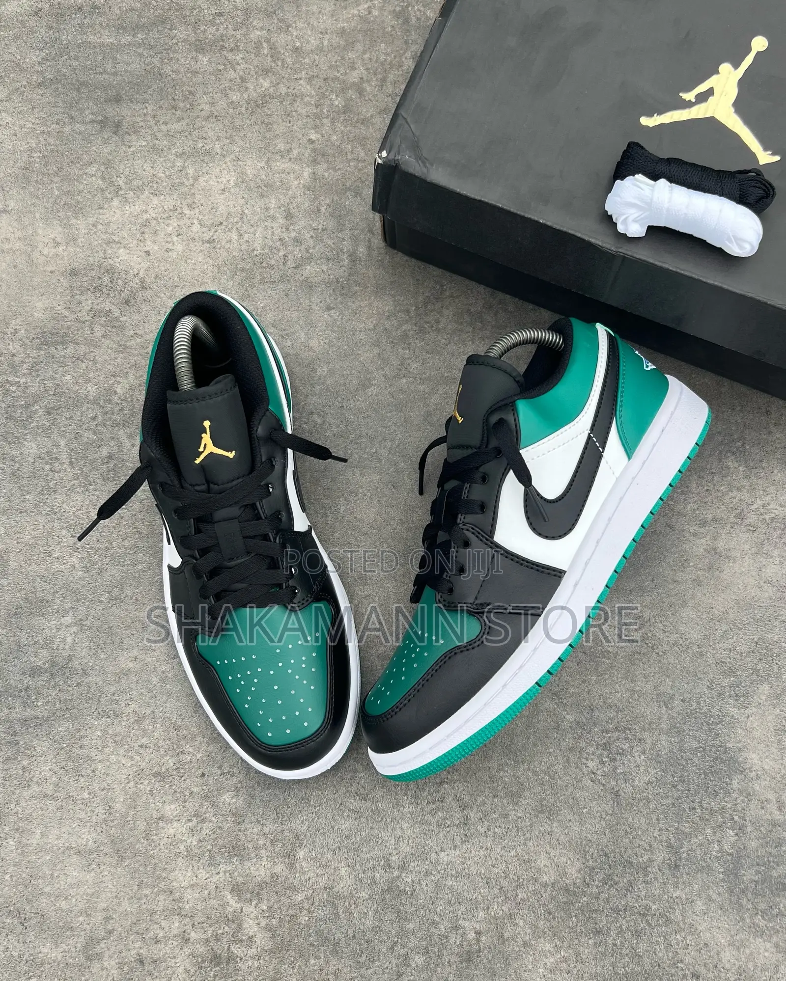 Original Air Jordan 1 Low Green Toe