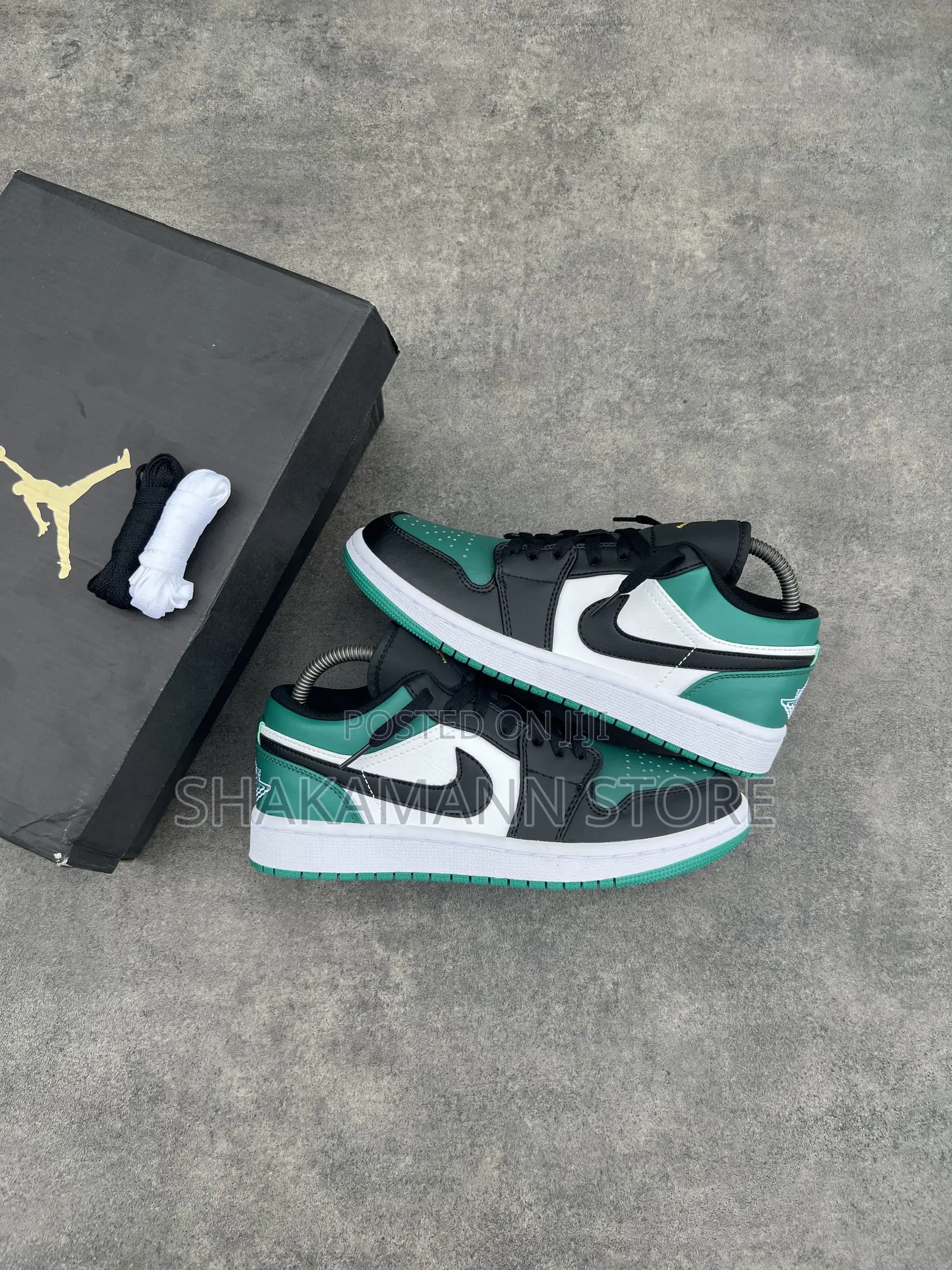 Original Air Jordan 1 Low Green Toe