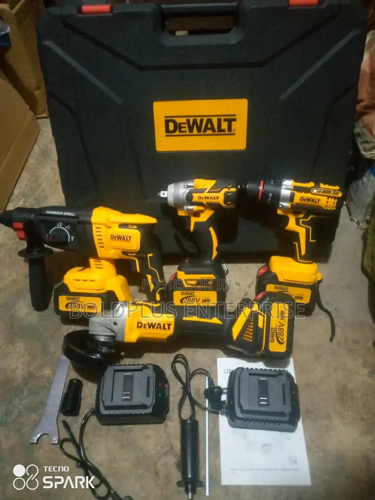 4 in 1 Dewalt Heavy Duty Rechargable Combo Kit Machine