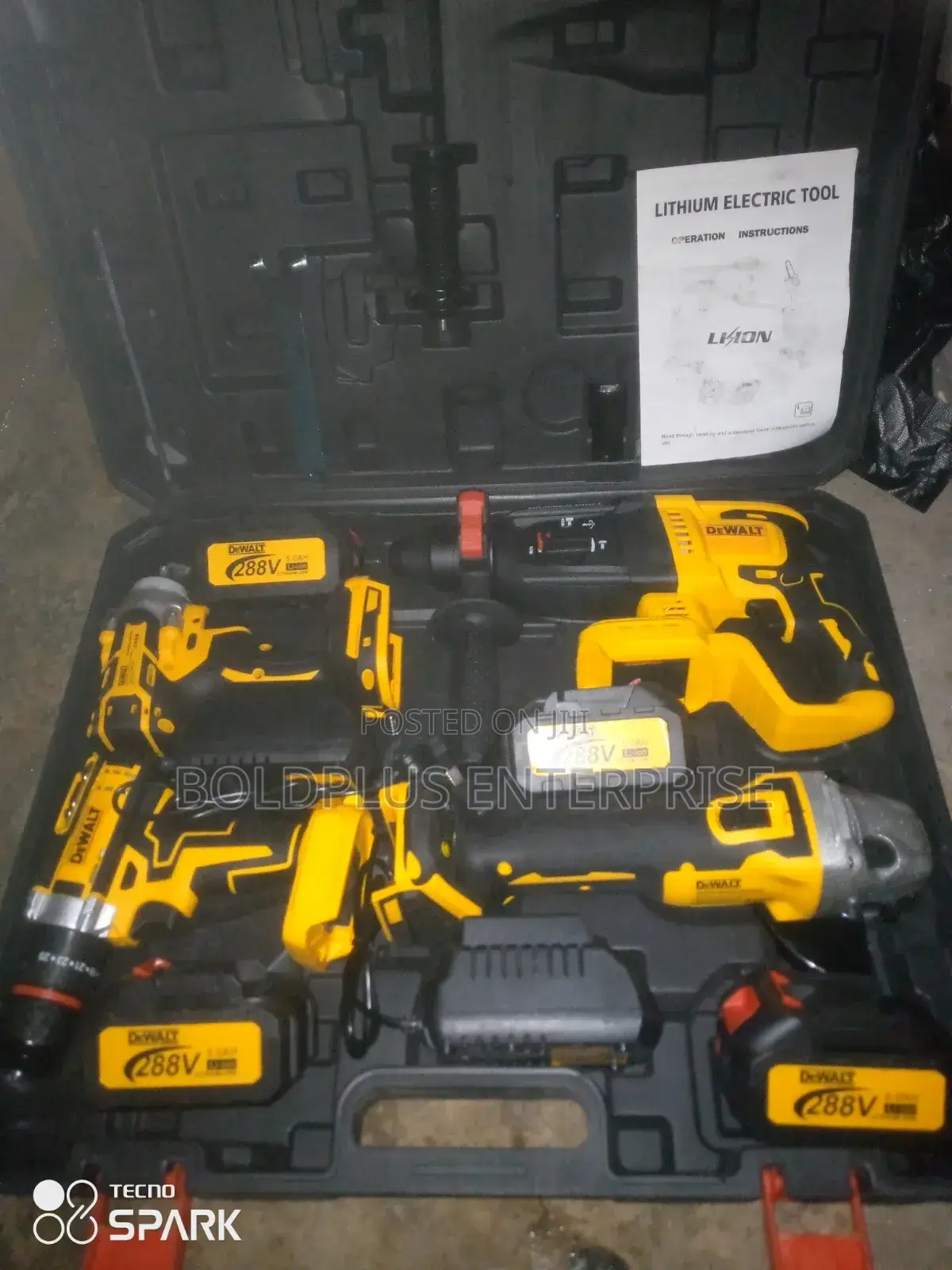 4 in 1 Dewalt Heavy Duty Rechargable Combo Kit Machine