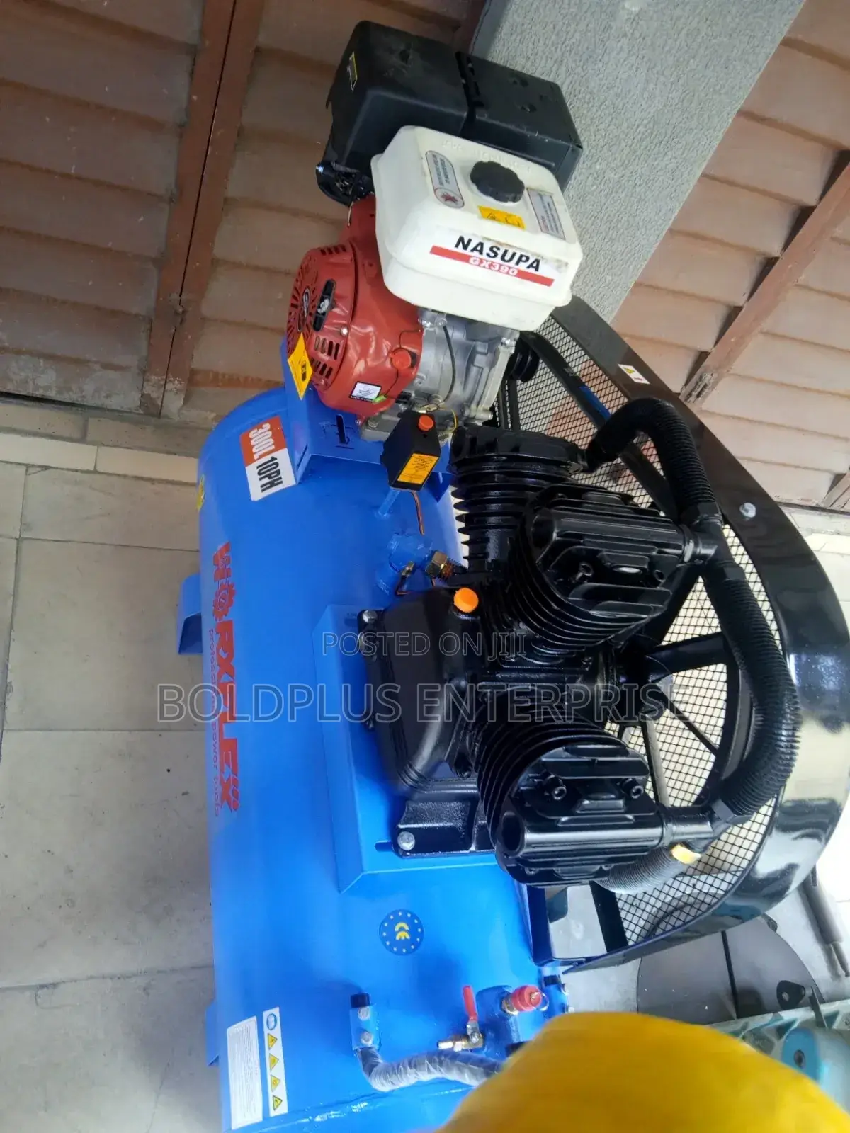 300 Litre Gasoline 10 Horse Power Heavy Duty Compressor Machine