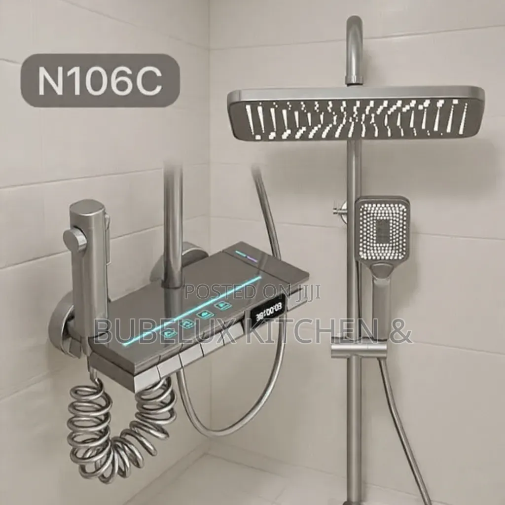 Digital Led Shower Set N106c - Temperature Display + Rainfall+Handheld