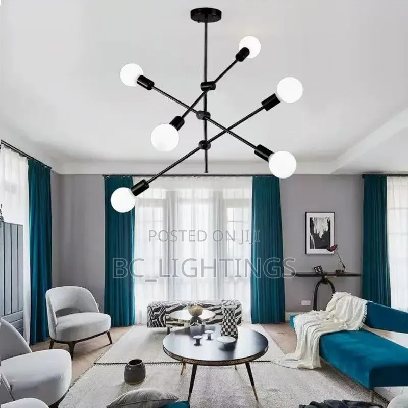 Modern Long Pole Hanging Lamps Living Room Kitchen Restaurant Light