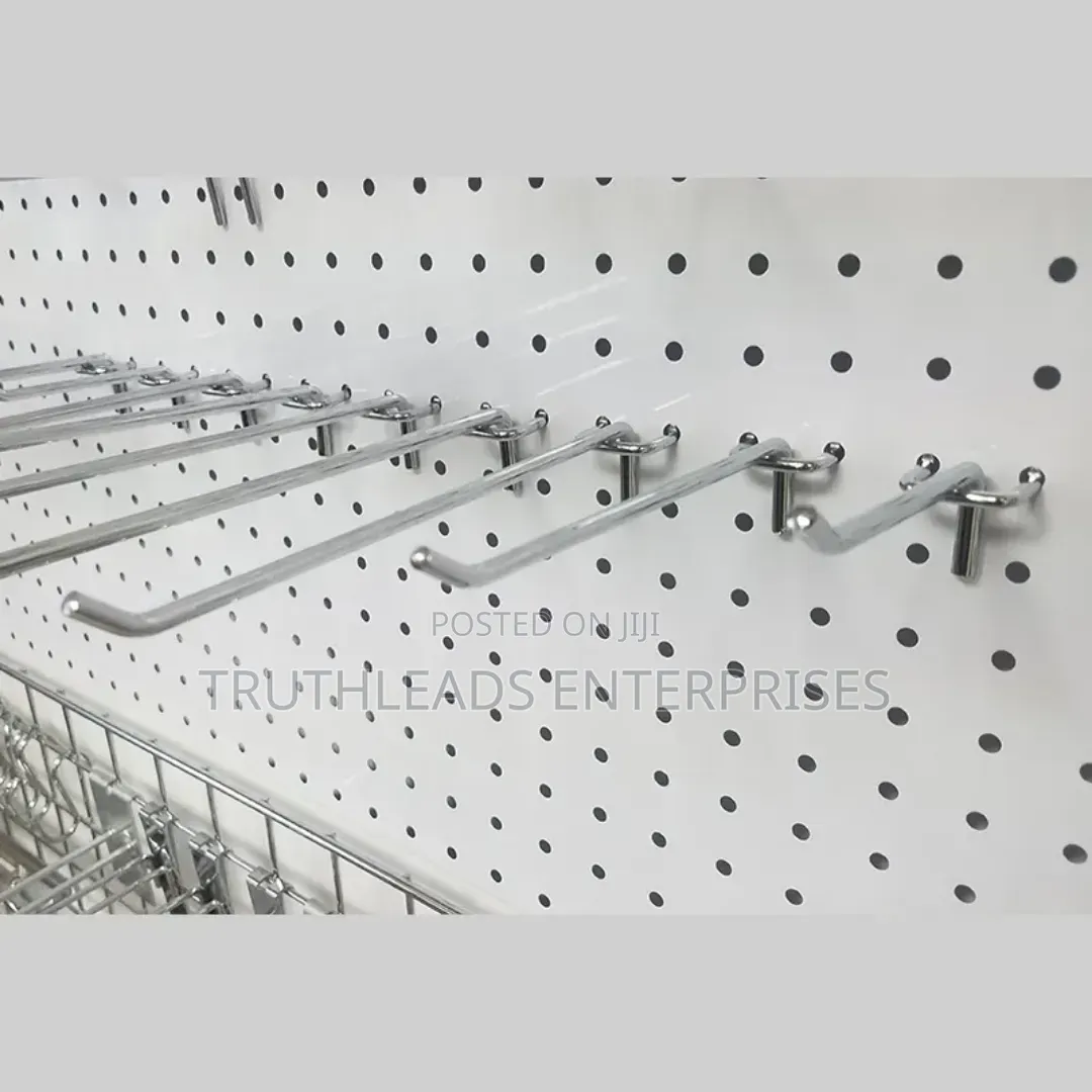 25 Cm Length Silver Chrome Peg Board Hook