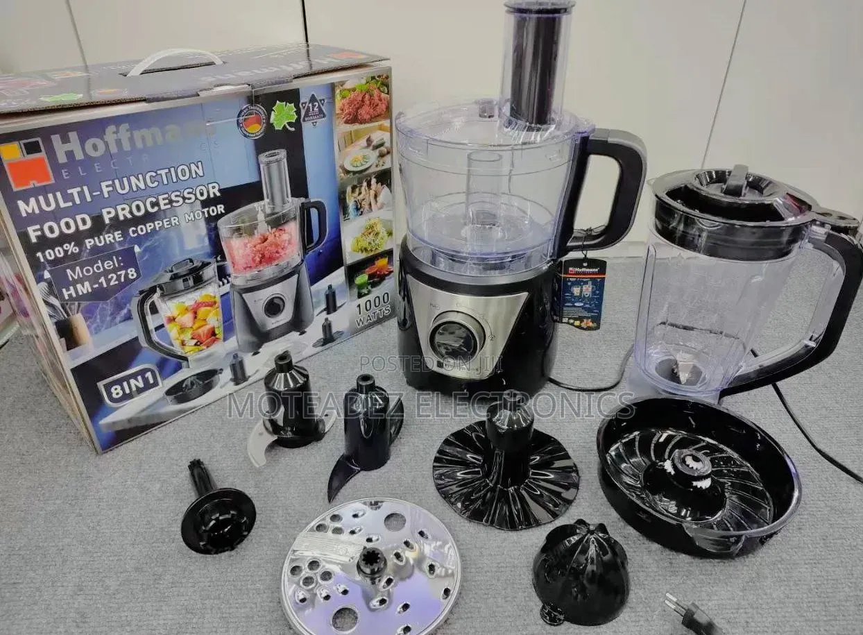 Hoffmans 8in1 Heavy Duty Copper Coil Multifunctional Food Processor