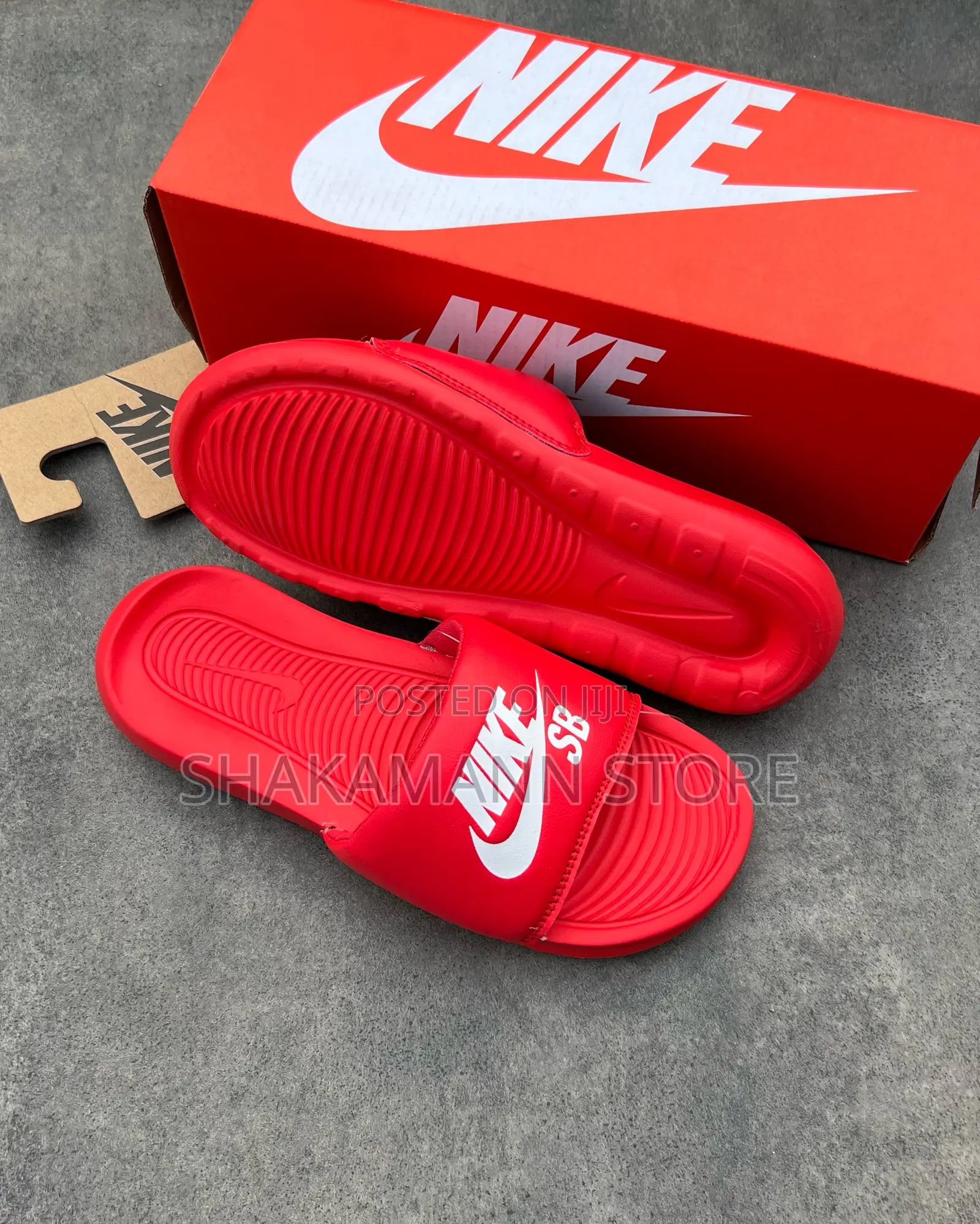 Nike Benassi Slides Triple Red