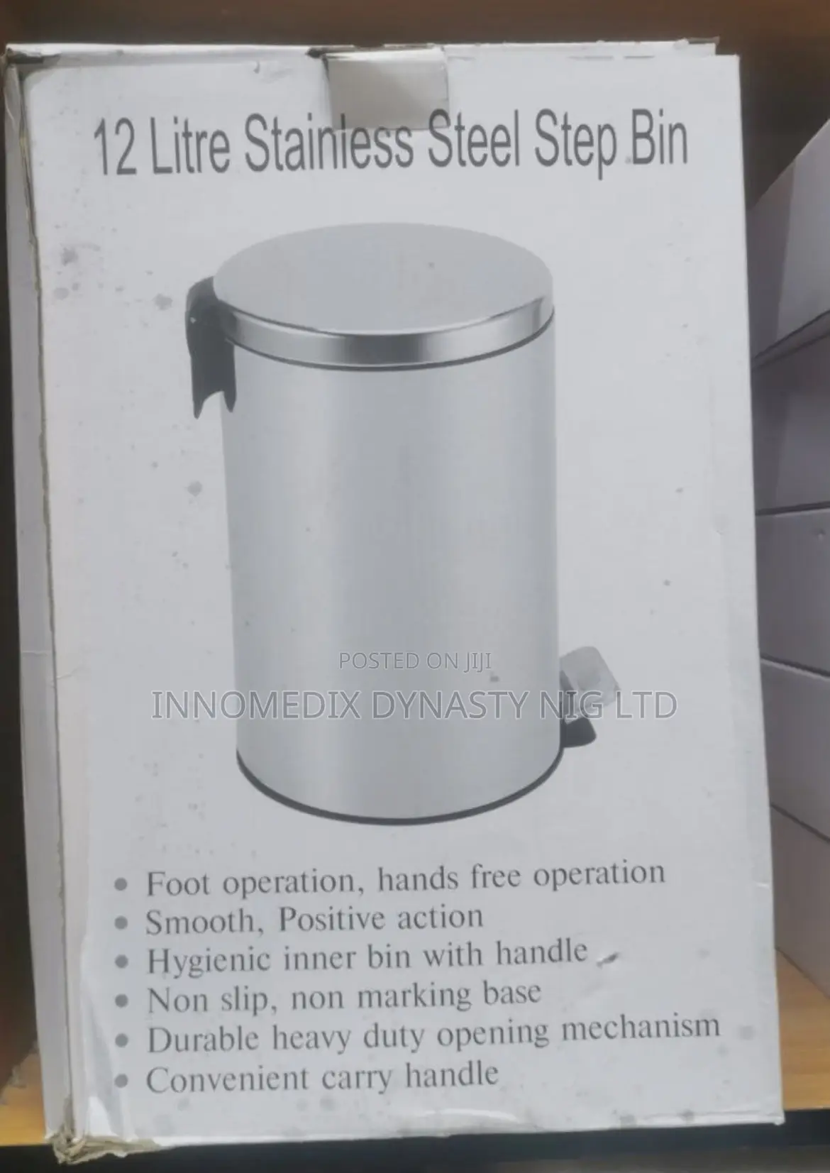 12 Litre Stainless Steel Step Bin