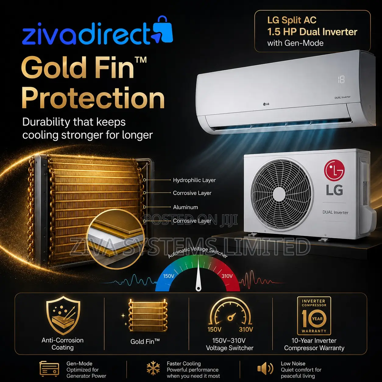Lg Split Ac 1.5hp Dual Inverter With Gen Mode